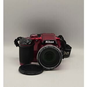 Nikon Coolpix B500 16MP Red Digital Camera – Tested & Working, Full HD + 64GB SD